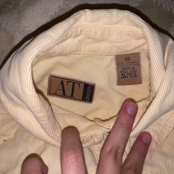 Beige corduroy button up top - Picture 3 of 4